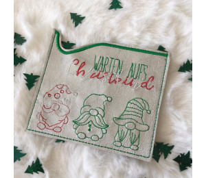 Stickserie ITH - 8 Hüllen quadratisch Weihnachten Line Art inkl. Blanko